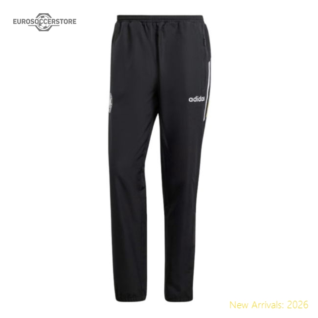 1996 Germany Euro 96 Woven Track Pants (Black)-Football Jersey Hub