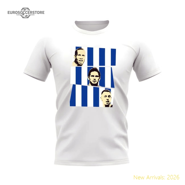 Drogba Lampard Terry Chelsea Trio T-Shirt (White)-Football Jersey Hub
