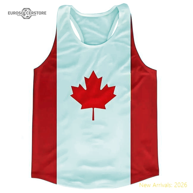 Canada Flag Running Vest-Football Jersey Hub