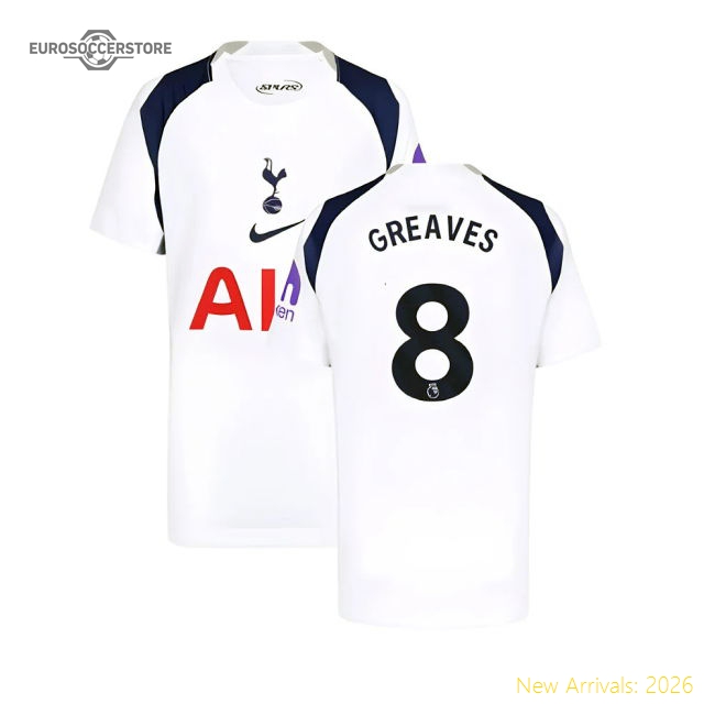 2025-2026 Tottenham Hotspur Home Shirt (Kids) (Greaves 8)-Football Jersey Hub