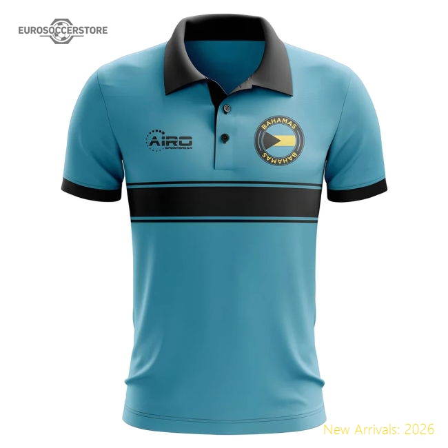 Bahamas Concept Stripe Polo Shirt (Sky)-Football Jersey Hub