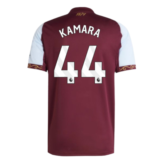 2025-2026 Aston Villa Home Shirt (Kamara 44)-Football Jersey Hub