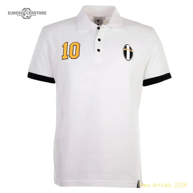 Juventus No 10 White Polo Shirt-Football Jersey Hub