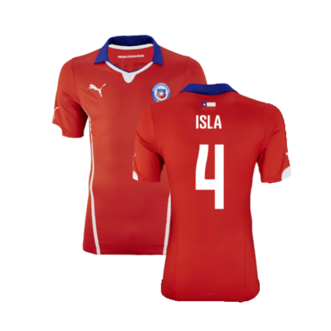 Chile 2014-15 Home Shirt ((Excellent) XL) (Isla 4)-Football Jersey Hub