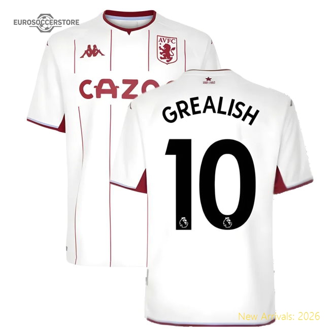 2021-2022 Aston Villa Away Shirt (GREALISH 10)-Football Jersey Hub
