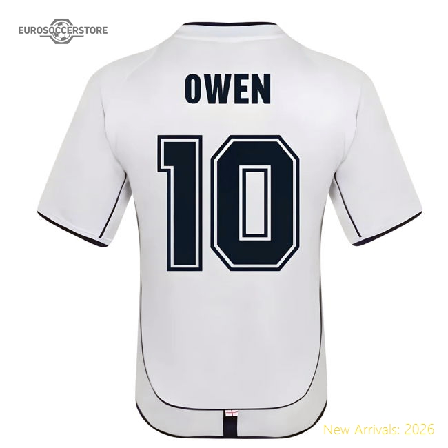 England 2002 Retro Football Shirt (OWEN 10)-Football Jersey Hub