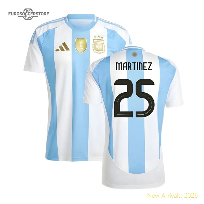 2024-2025 Argentina Home Shirt (MARTINEZ 25)-Football Jersey Hub