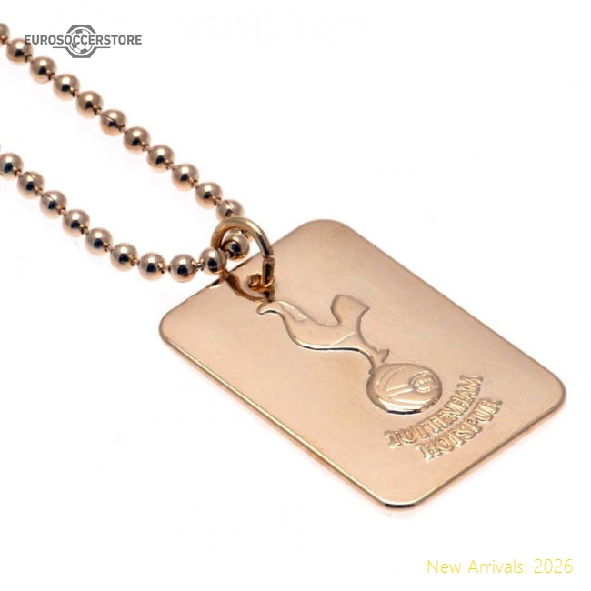 Tottenham Hotspur FC Gold Plated Dog Tag & Chain-Football Jersey Hub