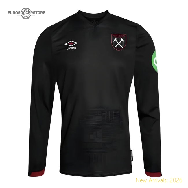 2024-2025 West Ham Long Sleeve Away Shirt (Kids)-Football Jersey Hub
