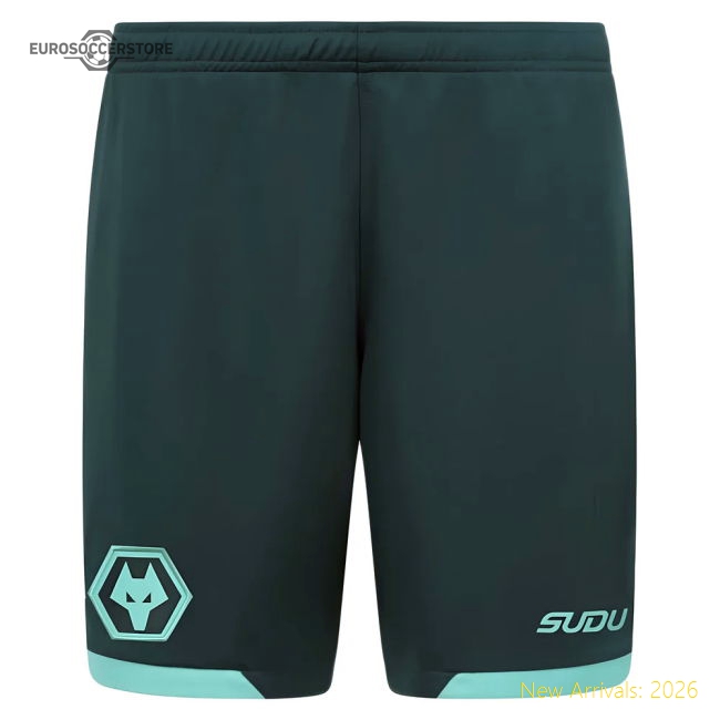 2025-2026 Wolves Away Shorts - Kids-Football Jersey Hub
