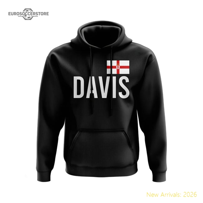 Steven Davis Northern Ireland Name Hoody (Black)-Football Jersey Hub