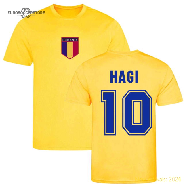 Hagi Romania Training Jersey (Yellow)-Football Jersey Hub