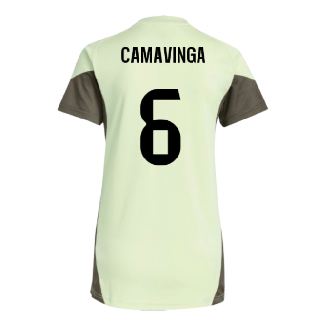 2025-2026 Real Madrid Training Jersey (Almost Lime) - Womens (Camavinga 6)-Football Jersey Hub