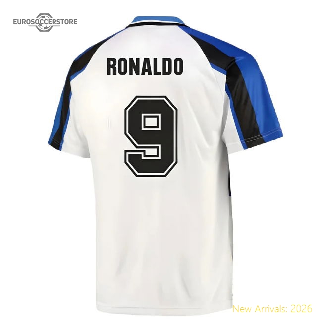 1996 Inter Milan Away Shirt (RONALDO 9)-Football Jersey Hub