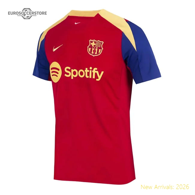 2023-2024 Barcelona Strike Training Shirt (Red)-Football Jersey Hub