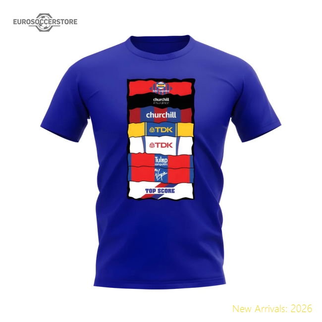 Crystal Palace Sponsor History T-shirt (Royal Blue)-Football Jersey Hub
