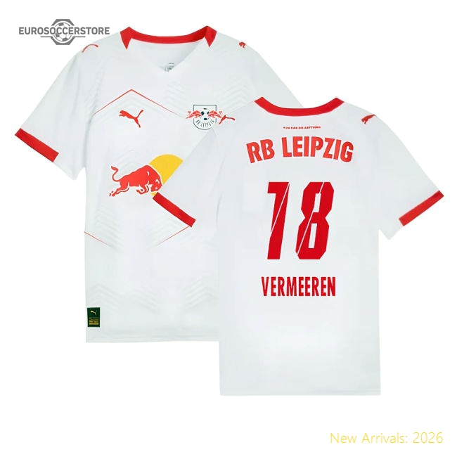 2025-2026 Red Bull Leipzig Home Shirt (Kids) (Vermeeren 18)-Football Jersey Hub