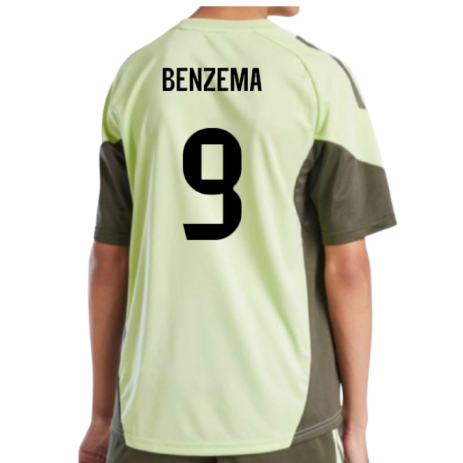2025-2026 Real Madrid Training Jersey (Almost Lime) - Kids (Benzema 9)-Football Jersey Hub