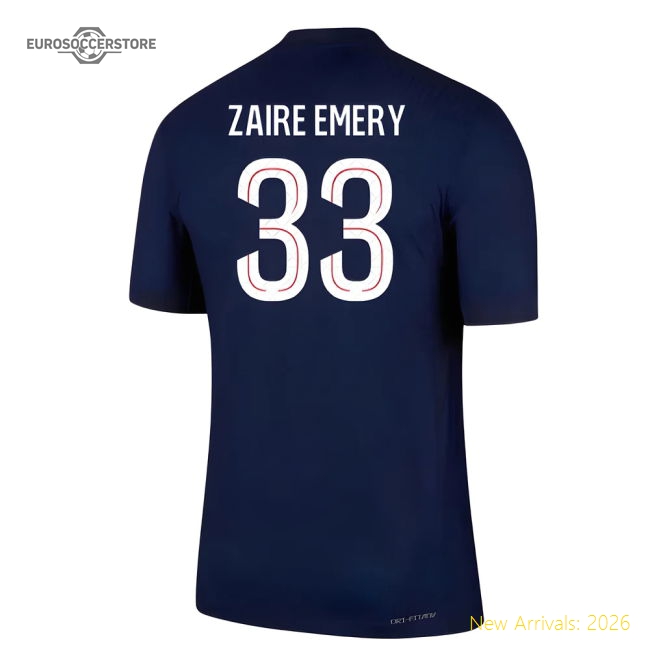 2025-2026 PSG Home Dri-Fit ADV Authentic Shirt (Zaire Emery 33)-Football Jersey Hub