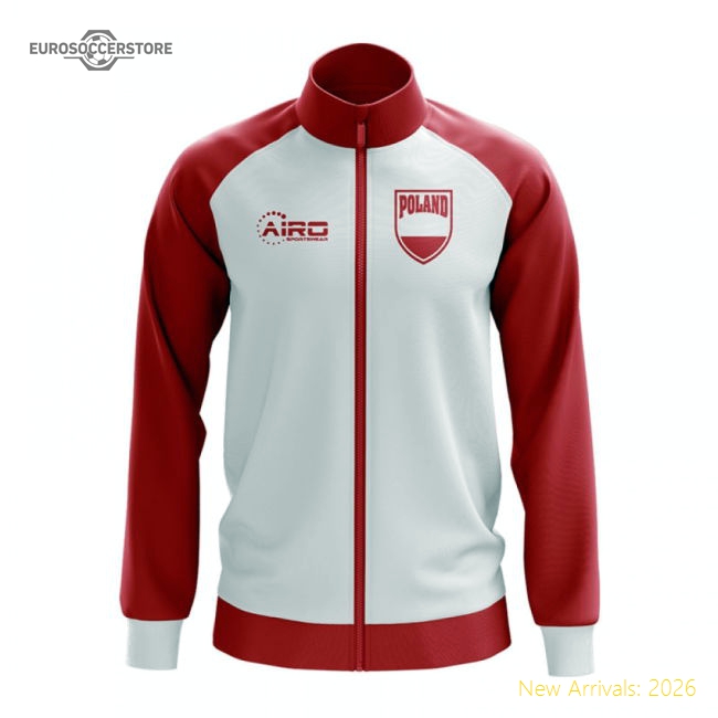 Poland Concept Football Track Jacket (White) - Kids-Football Jersey Hub