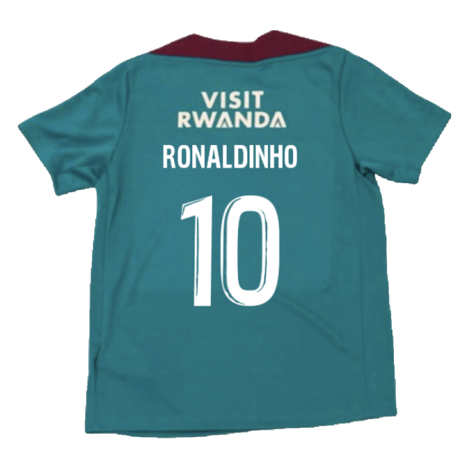 2024-2025 PSG Strike Dri-Fit Training Shirt (Teal) - Kids (Ronaldinho 10)-Football Jersey Hub