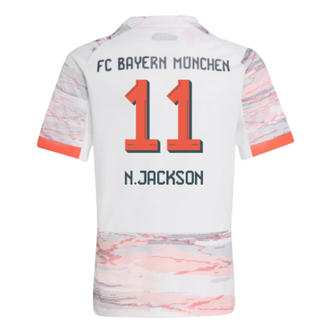 2025-2026 Bayern Munich Away Shirt (Kids) (N.Jackson 11)-Football Jersey Hub