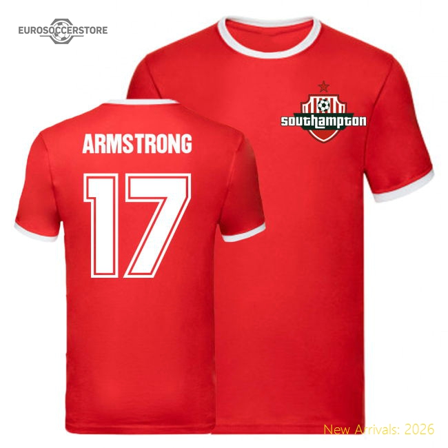 Stuart Armstrong Southampton Ringer Tee (Red)-Football Jersey Hub