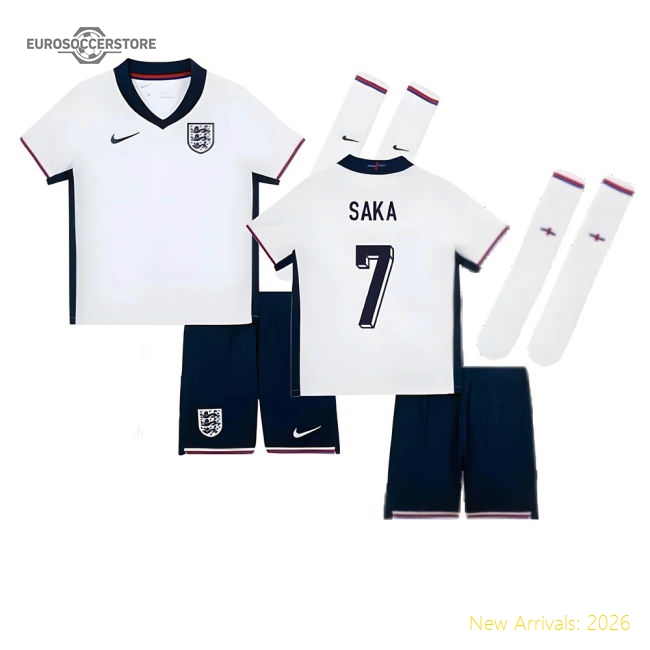2024-2025 England Home Mini Kit (Saka 7)-Football Jersey Hub