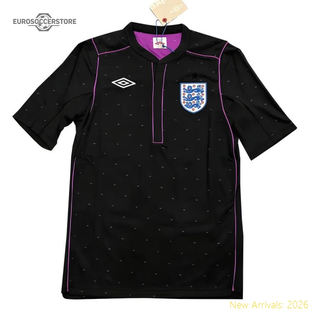 2010-2011 England Goalkeeper Shirt SS (Black)-Football Jersey Hub