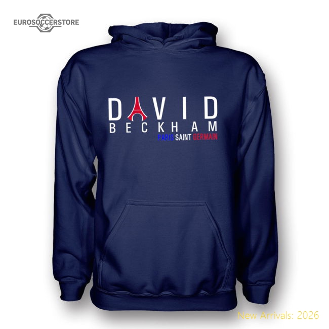 David Beckham Psg Eiffel Tower Hoody (navy)-Football Jersey Hub