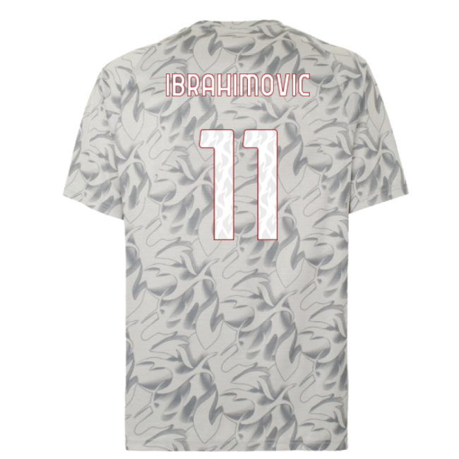 2025-2026 AC Milan Warm Up Jersey (Smokey Gray) (Ibrahimovic 11)-Football Jersey Hub