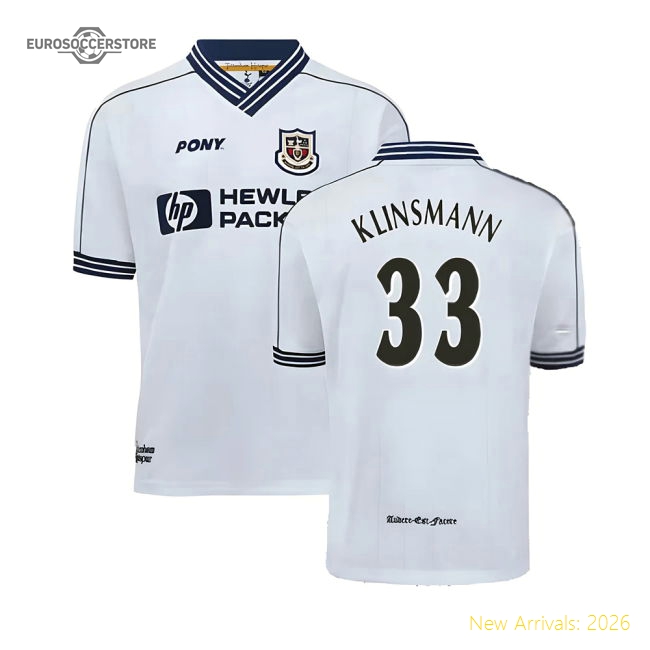 1997-1999 Tottenham Home Pony Retro Shirt (Klinsmann 33)-Football Jersey Hub