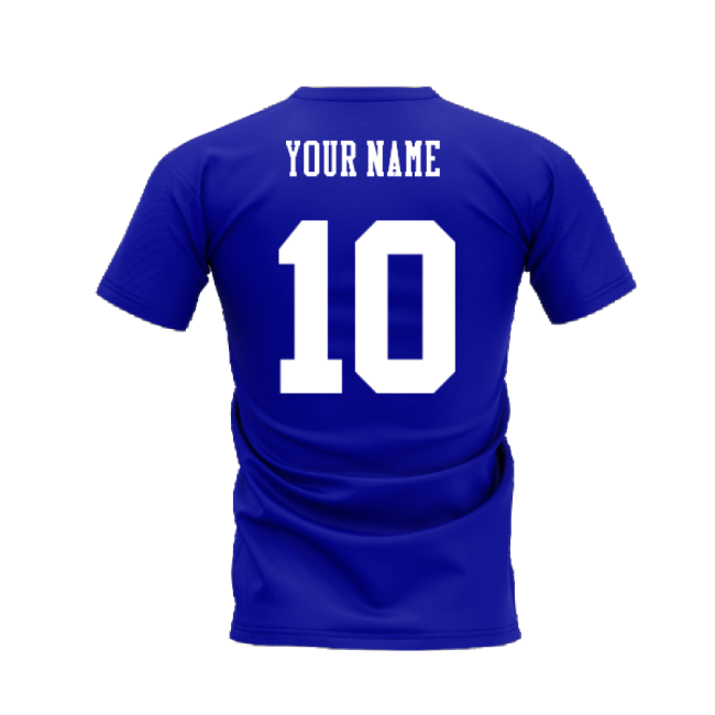 Chelsea 1995-1996 Retro Shirt T-shirts - Text (Blue) (Your Name)-Football Jersey Hub