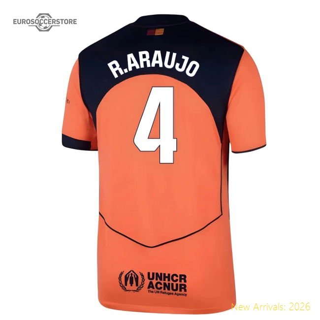 2025-2026 Barcelona Third Shirt (R.Araujo 4)-Football Jersey Hub
