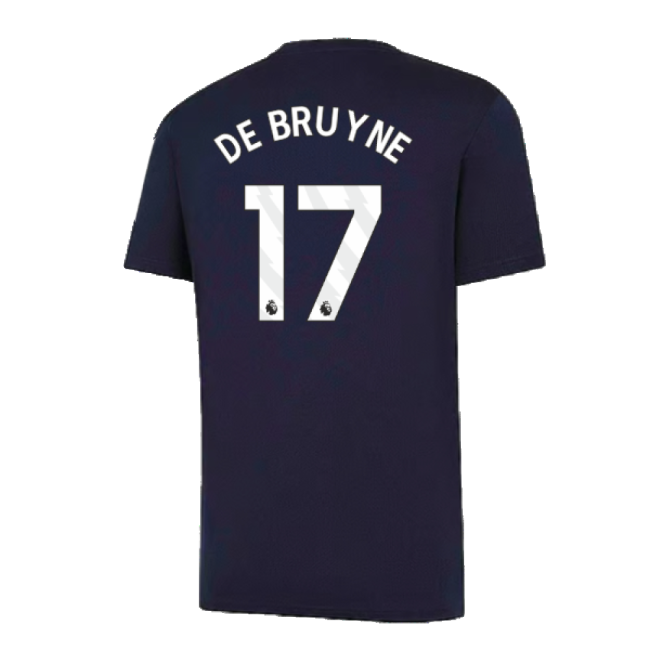 2024-2025 Man City Training Shirt (Inky Blue) - Kids (De Bruyne 17)-Football Jersey Hub