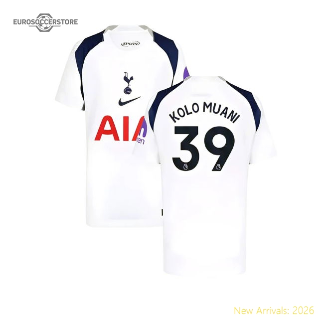 2025-2026 Tottenham Hotspur Home Shirt (Kids) (Kolo Muani 39)-Football Jersey Hub
