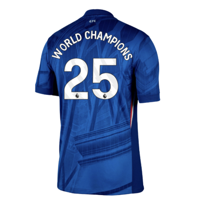 2025-2026 Chelsea Home Shirt (World Champions 25)-Football Jersey Hub