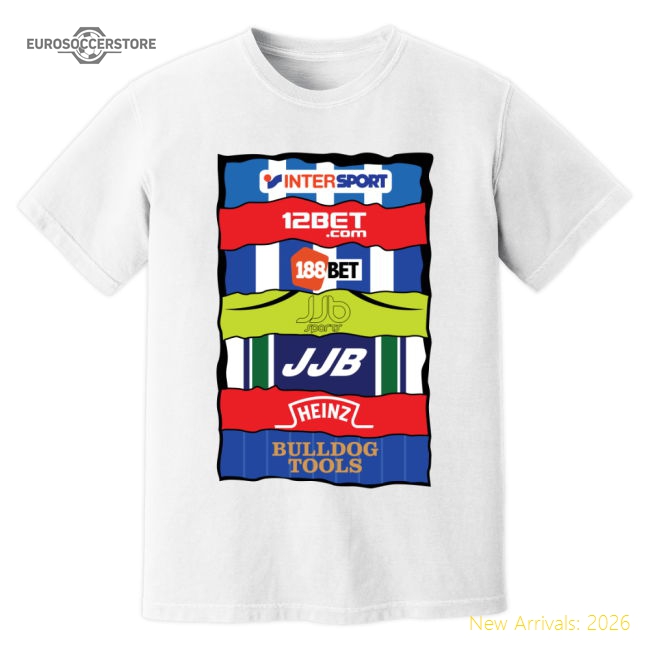 Wigan Sponsor History T-Shirt (White)-Football Jersey Hub