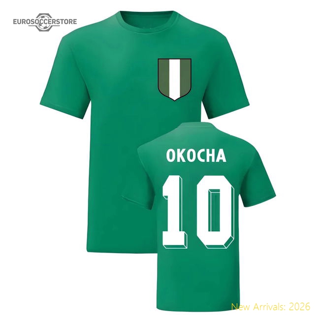 Jay Jay Okocha Nigeria National Hero Tee (Green)-Football Jersey Hub