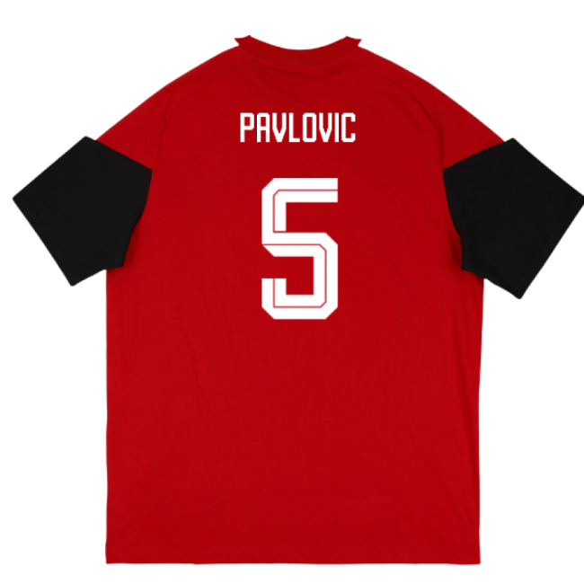 2026-2027 Germany Training Tee (Red) (Pavlovic 5)-Football Jersey Hub