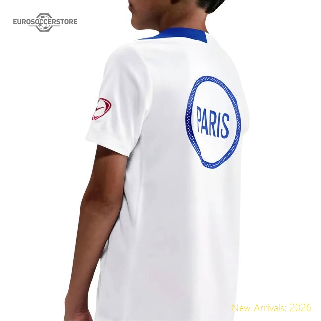 2025-2026 PSG Strike Training Shirt (White) - Kids-Football Jersey Hub