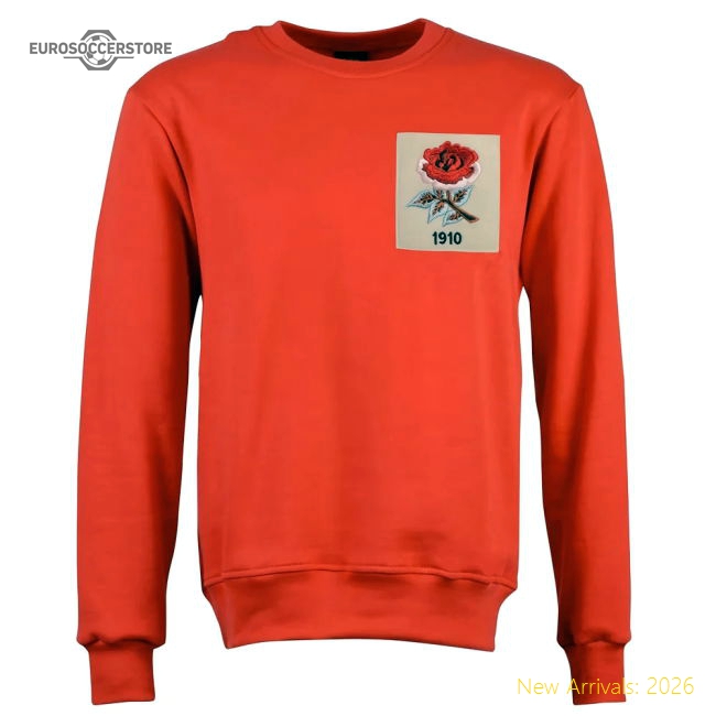 England Rose 1910 Red Sweatshirt-Football Jersey Hub