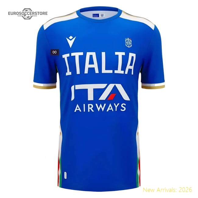 2025-2026 Italy FIP Basketball Training Shirt (Blue)-Football Jersey Hub