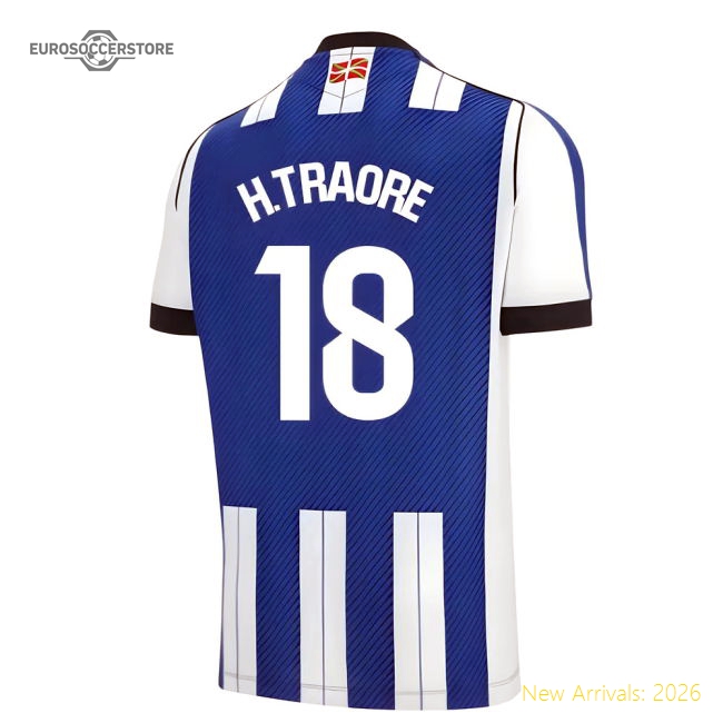 2025-2026 Real Sociedad Home Shirt (H.Traore 18)-Football Jersey Hub