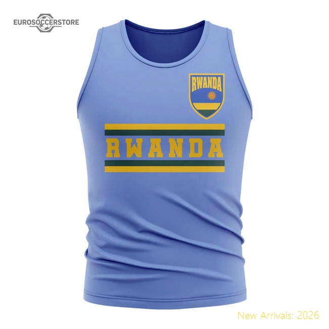 Rwanda Core Football Country Sleeveless Tee (Sky)-Football Jersey Hub