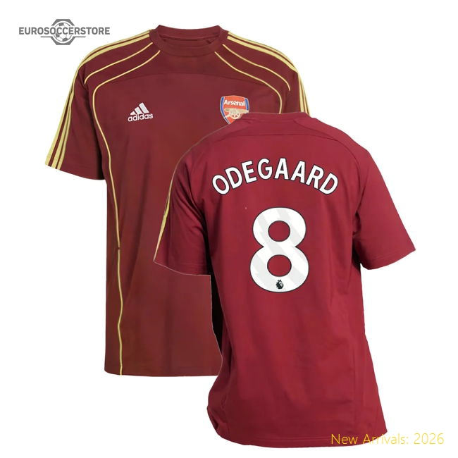 2025-2026 Arsenal UBP Tee (Noble Maroon) (Odegaard 8)-Football Jersey Hub