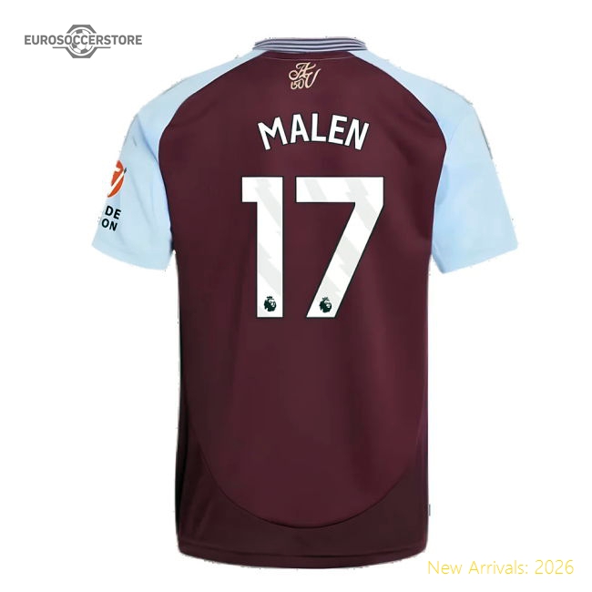 2024-2025 Aston Villa Home Shirt (Malen 17)-Football Jersey Hub
