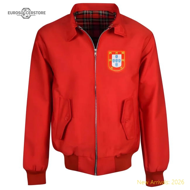 Portugal Red Harrington Jacket-Football Jersey Hub