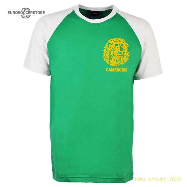 Cameroon Raglan Sleeve Green/White T-Shirt-Football Jersey Hub