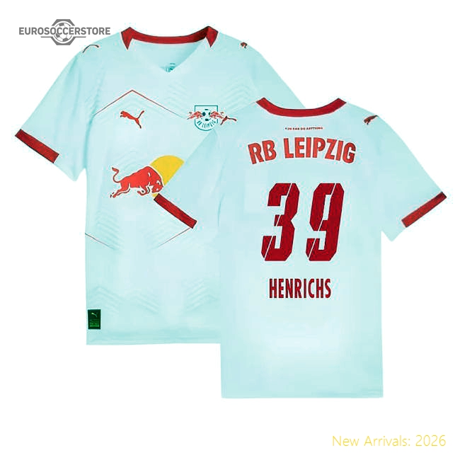 2025-2026 Red Bull Leipzig Home Shirt (Kids) (Henrichs 39)-Football Jersey Hub